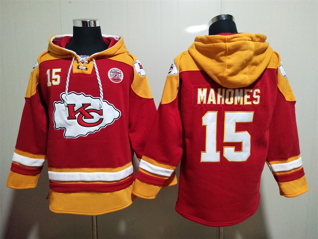 Kansas City Chiefs #15 Patrick Mahomes Hoodies Sweatshirts with Customized Design Embroidered Jerseys